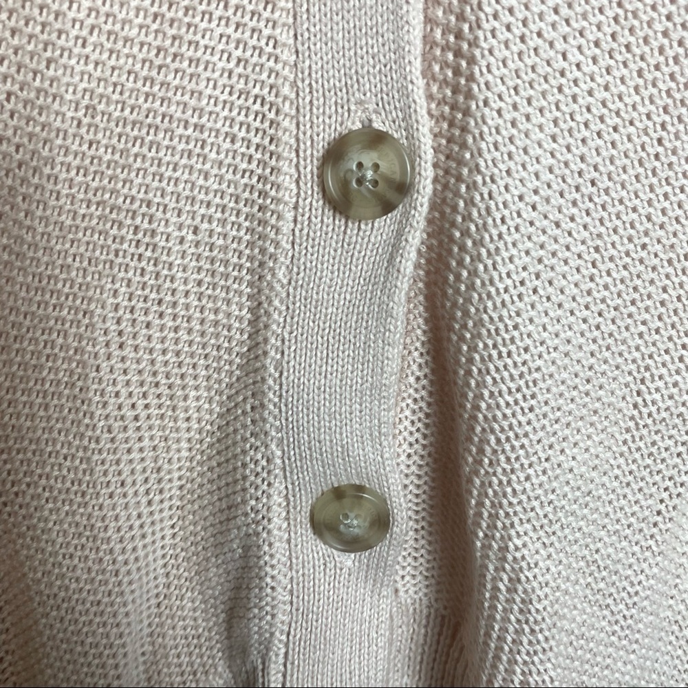 American Eagle Pink Color Block V-Neck Sweater - Picture 7 of 12